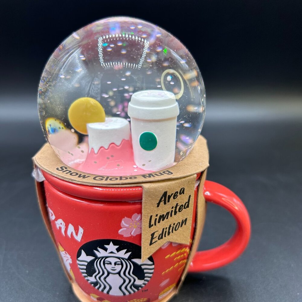 Starbucks Japan Snow Globe Mug 89mL Mt. Fuji Limited Edition New - Picture 8 of 11